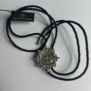 Virgins Saints & Angels Cloister San Benito Bolo Tie in Silver NWT